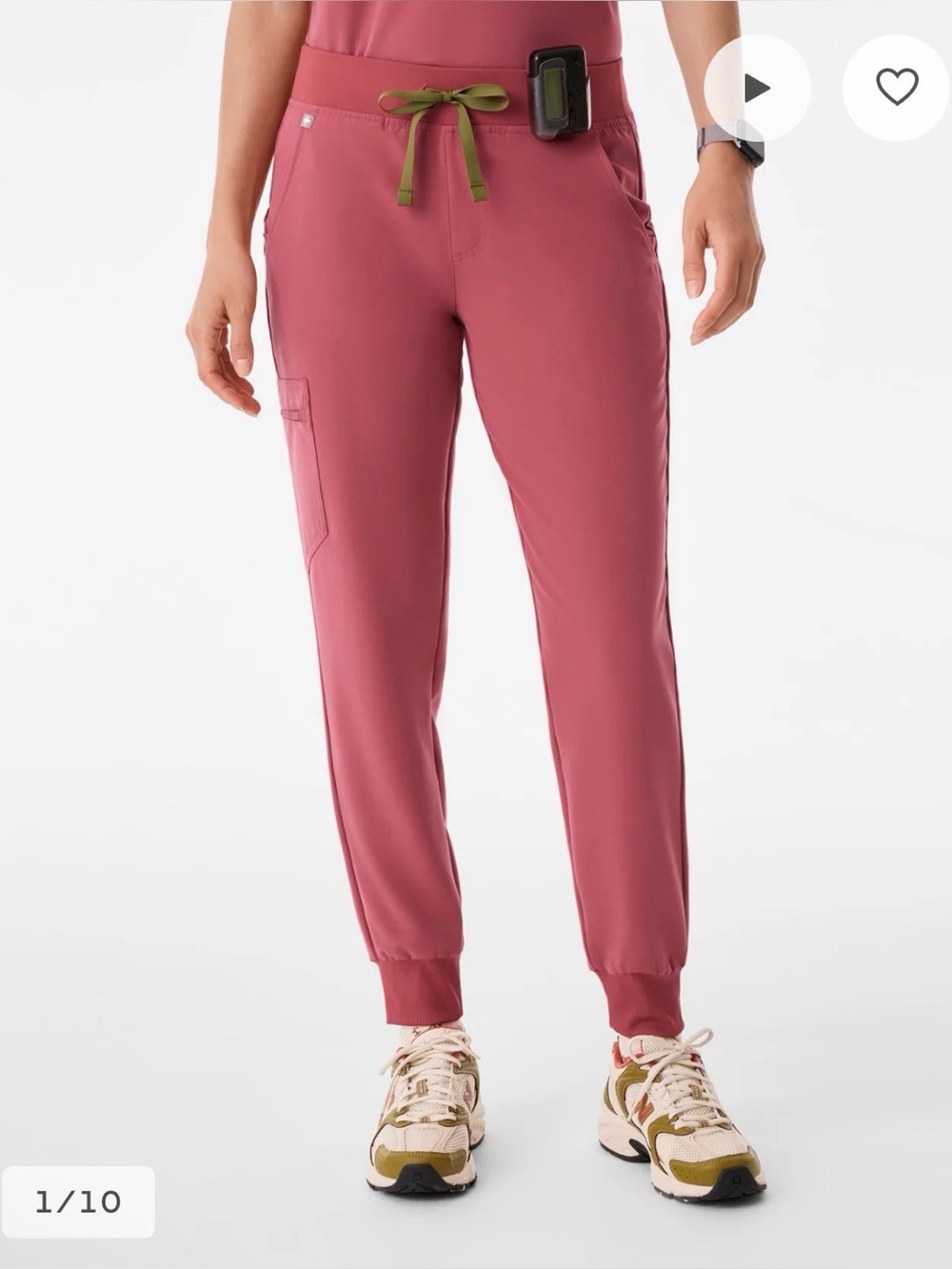 FIGS Zamora Jogger Scrub Pants XXS Petite Berry Spice NWT Medical Nursing